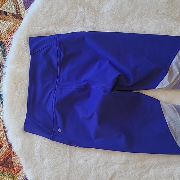 Fabletics Powerhold Purple Colorblock Mesh Panel Athletic Athleisure Leggings - Picture 10 of 12